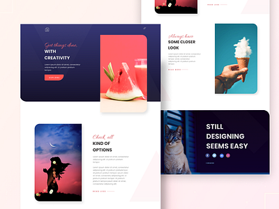 Creative - Landing page UI design agency clean colorful creative creative design design designer gradient landing typography ui ux web website