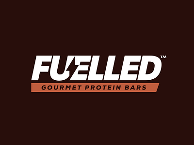 Fuelled Protein Bars branding chocolate design gourmet graphic design healthy logo packaging protein bar