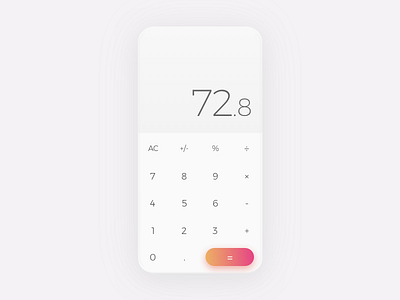 Minimalist Calculator app artwork calculator design illustration ios iphone minimalist mobile sketch user interface