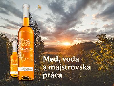 Včelovina original - Label design alcohol bottle design etiketa honey honeywine label redesign slovakia wine