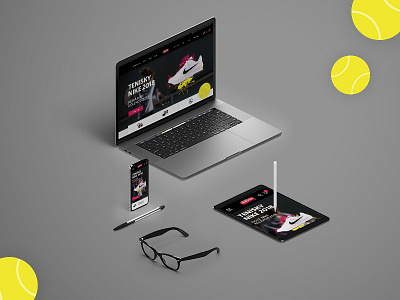 Racket Vision / Tennis shop clean design eshop flat minimalistic modern slovakia tennis ui ux web website