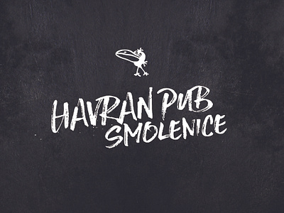 Havran pub 1/3 - LOGO black design logo modern slovakia white