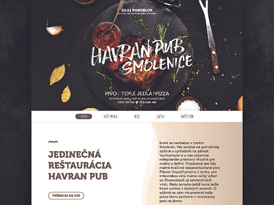 Havran pub 2/3 - WEBSITE black clean design flat landing minimalistic modern ui web website