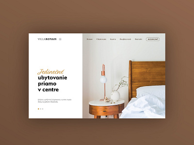 Villa Romaine - 1/3 - WEBSITE clean design flat hotel landing minimalistic modern ui ux web website