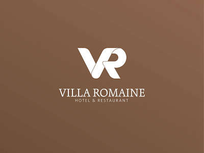 Villa Romaine - 2/3 - LOGO DESIGN brown clean design flat logo minimalistic modern typography