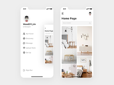 MUJI HOME app、ui、furniture home、iphone x