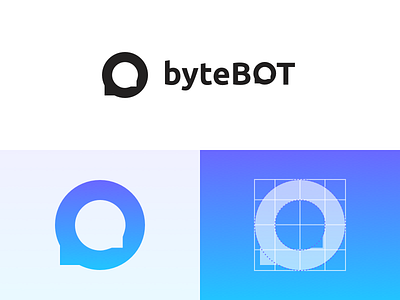Branding bytebot bot branding chat conversation gradient hot logo mascot new technology