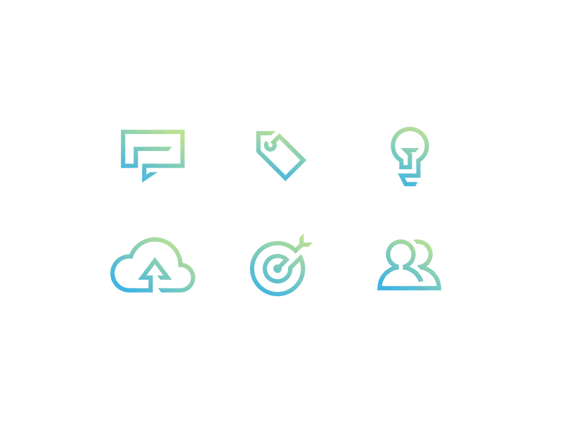 Icons - Design animation cloud communication design gradient icons ideas smart smooth target user