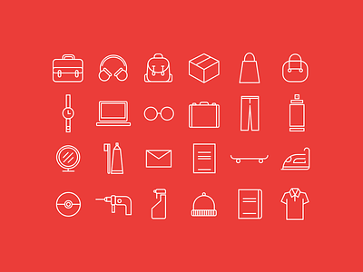 Easy Locker | Icons easy locker icons items locker marketing minimal shapes