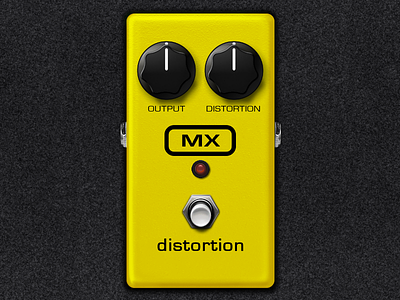 MX Distortion Pedal app audio board carpet chain digitech foot guitar ipb nexus itunes knob music mx pedal pedalboard recording signal store switch yellow