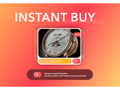 Instant Buy app clean design flat interface minimal ui ux web