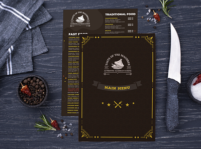 Authentic Algerian Cuisine Main Menu branding design graphic design illustration typography