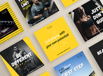 Personal Trainer Social Media Design branding design graphic design illustration typography