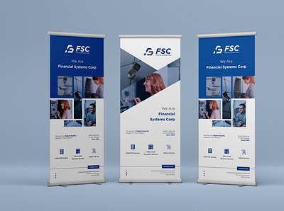 FSC Company Roll up stand branding design graphic design illustration typography