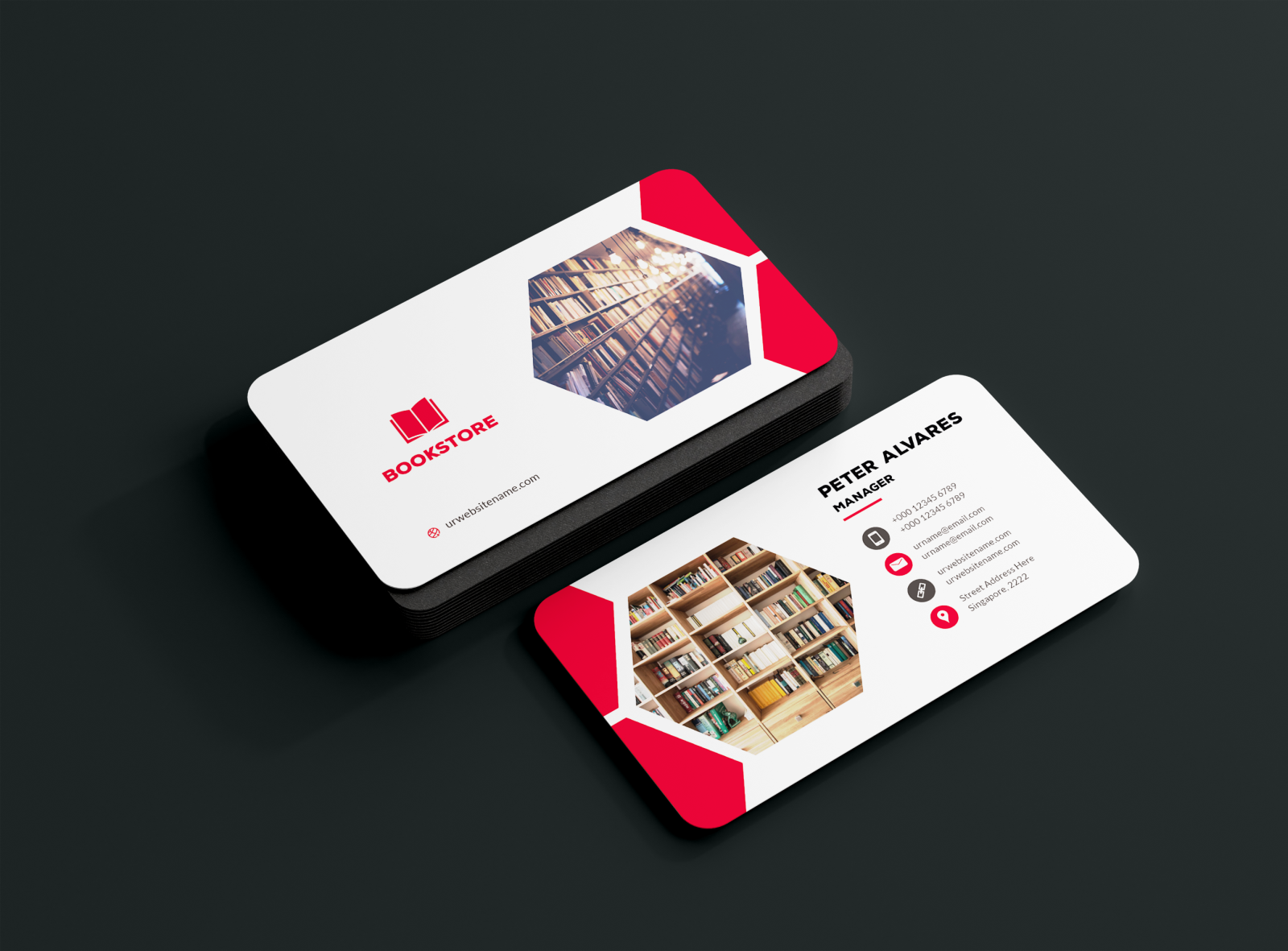 BookStore Business Card Design By Riyadh Charredib On Dribbble