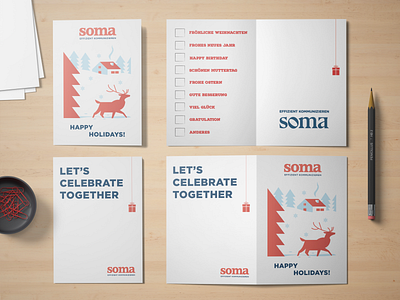 SOMA Holiday & Christmas Card branding design graphic design illustration typography ui