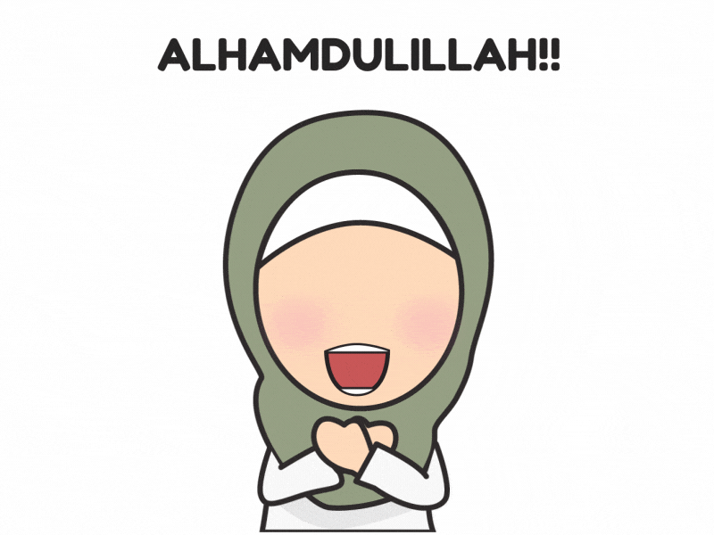 2. Hijab Girl - GIF Sticker 2d animation animation animation 2d animation after effects gif illustration loop animation