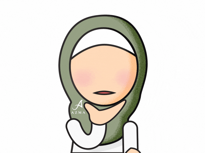 4. Hijab Girl - Sticker GIF 2d animation animation animation 2d animation after effects gif loop animation