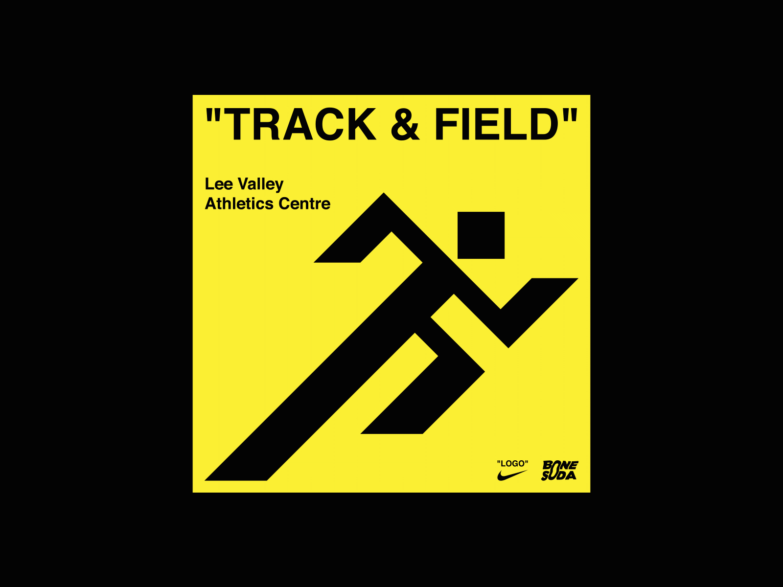 Nike, Off White - "Track & Field" color concept design illustration typogaphy