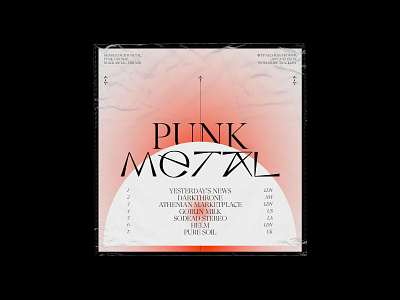 Album cover - Punk, Metal concept design editorial minimalist typogaphy