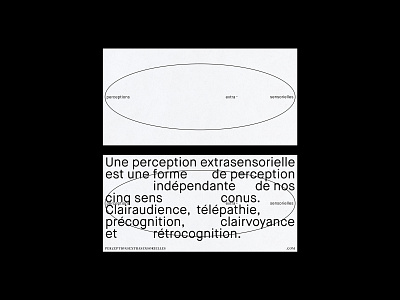 Perceptions extrasensorielles - Cards branding concept design editorial graphic design minimalist typogaphy