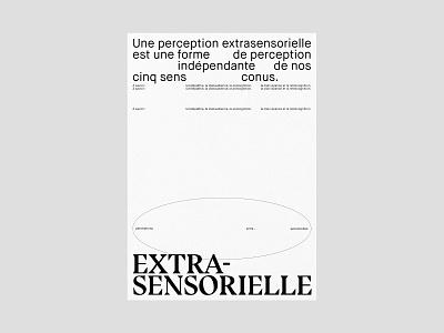 Perceptions extrasensorielles - Poster concept design editorial graphic design layout minimalist poster typogaphy