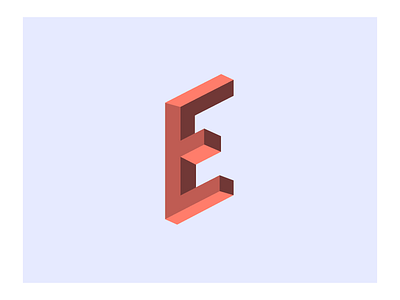 Letter E alphabet e escher letter paradox