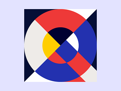 Letter Q alphabet letter mondrian q