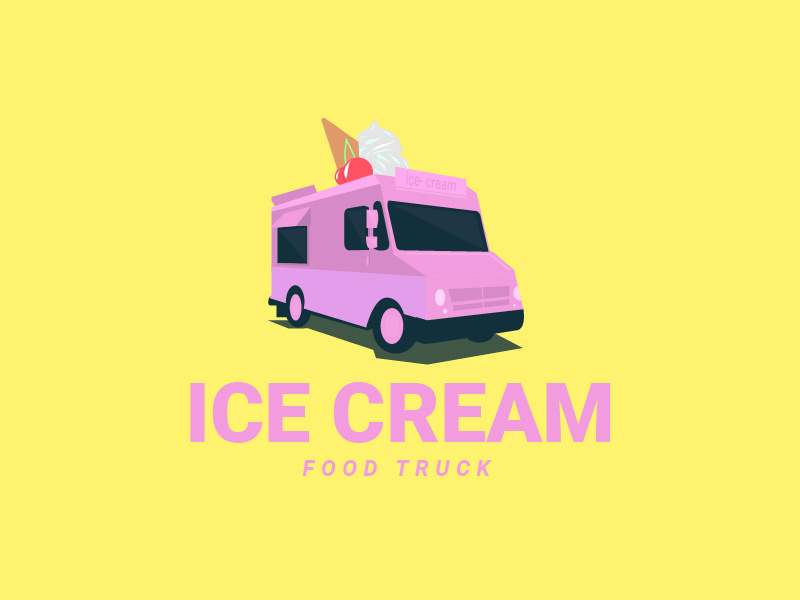 Ice cream food truck by Balo on Dribbble