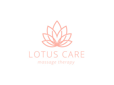 Lotus Care - massage therapy adobe ai care design flower illustrator logo lotus massage therapy