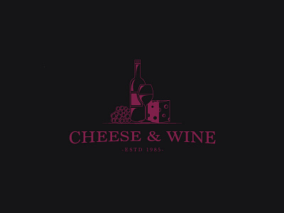 Cheese & Wine adobe ai cheese designer graphic illustrator logo wine
