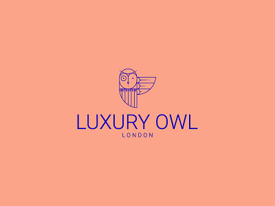 LUXURY OWL- LONDON adobe ai brussels designer elegant illustrator klein logo london luxury owl