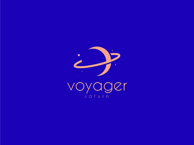 Voyager adobe ai brussels freelance illustrator logo planet saturn space voyager
