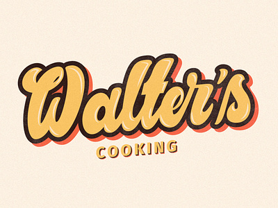 Walter's cooking 70s breaking bad cooking groovy handlettering illustrator kitchen logo type typography walter white