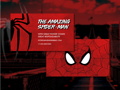 Business Card for The Amazing Spider-Man business card businesscard spider man spiderman weekly warm up