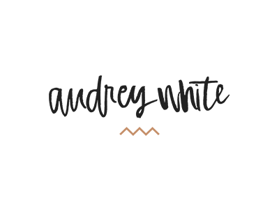 Audrey White Design logo handlettering logo design