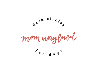 Mom Unglued logo brand design graphic design handlettering lettering logo design