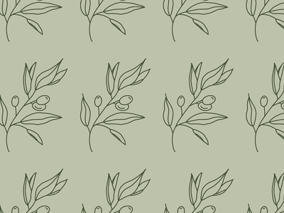 Olive branch pattern graphic design illustration olive branch pattern pattern design plant