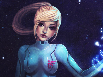 Samus fanart illustration painting photoshop