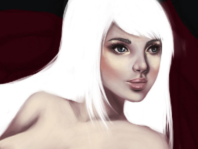 Rose WIP illustration painting photoshop