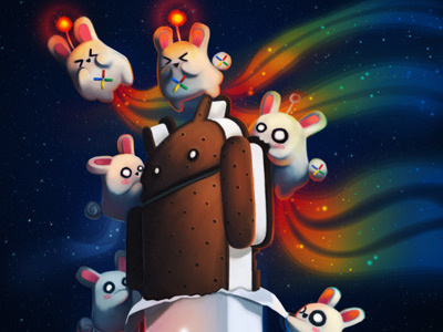 Ics Dribbble android bunnies galaxy google nexus ice cream sandwich ics