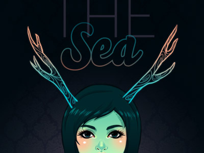 The Sea characters drawing illustration photoshop