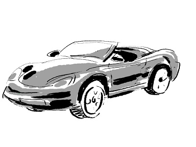 Car car doodle art illustration porsche