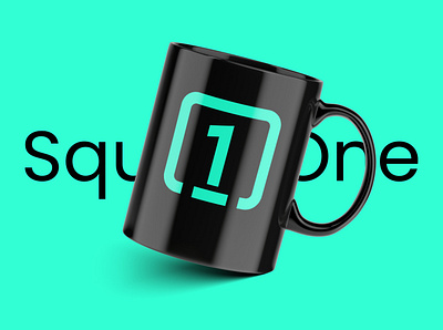 Square One Jobs branding cup design green logo teal