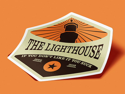 The Lighthouse Orange Sticker