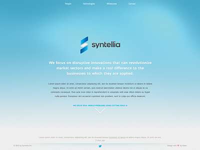 Syntellia.com OnePageScroll Website design homepage one page scroll website