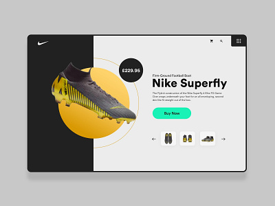 Nike Dribbble design football invsion minimal nike shopping soccer ui web