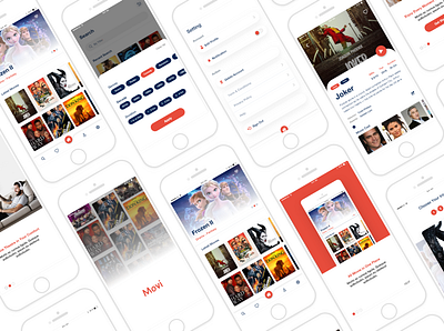 Movi - Movie App Ui Template mobile app movie app movie template template ui kit uiux