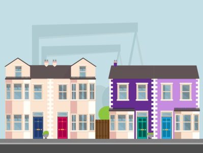 Belfast Houses Ullustrations by Erin-Katie Strapp on Dribbble