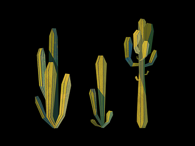 Cactus 2 cacti cactus concept desert design geometric green plant saguaro